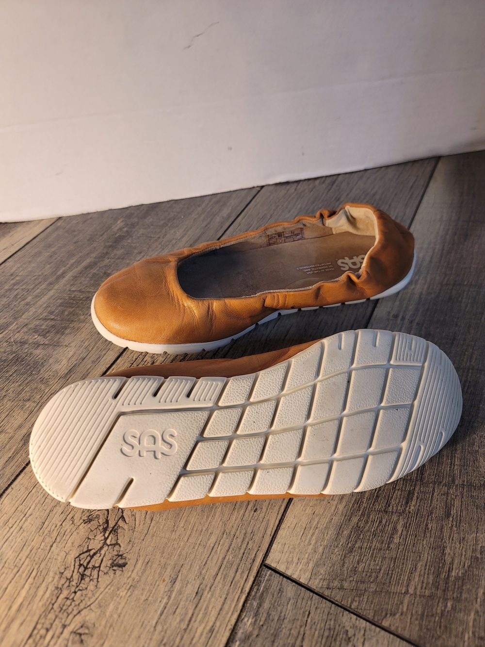 SAS Women's Radiant Hazel Leather Ballet Flat Round Toe Cushioned Sole Sz 8 N - Picture 7 of 10